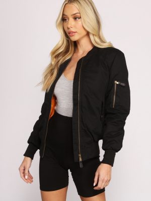 Edgy Chic Bomber Jacket