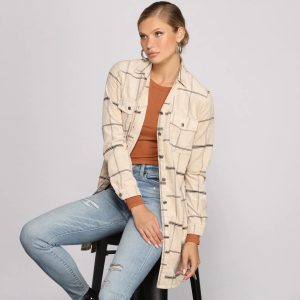 Poised in Plaid Belted Shacket