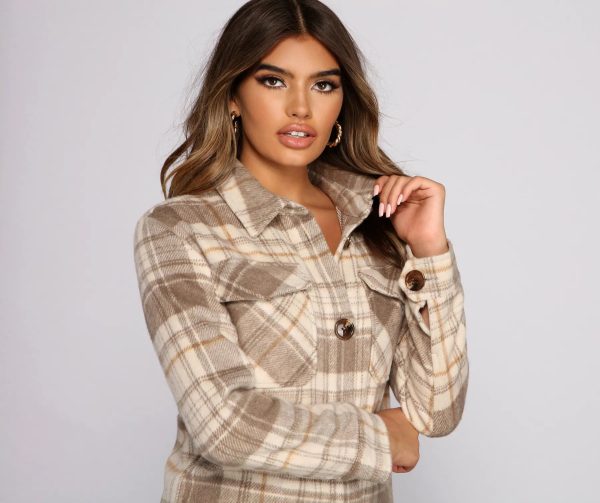 Cozy Plaid Oversized Shacket - Image 3