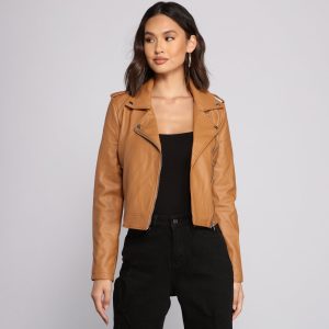 Gorgeous Girl Cropped Moto Jacket