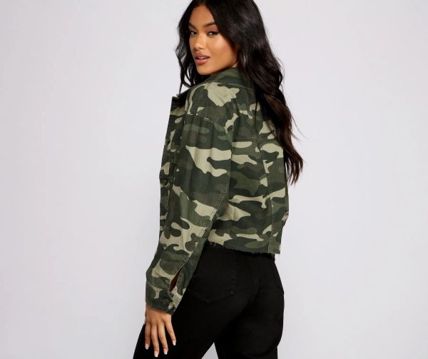 Confident In Camo Cropped Jacket - Image 2