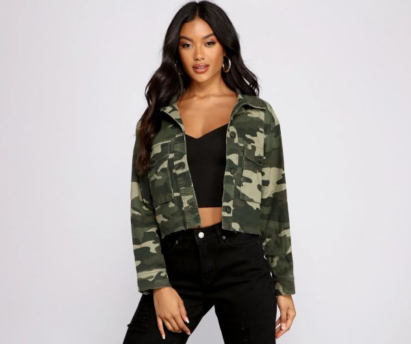 Confident In Camo Cropped Jacket - Image 3