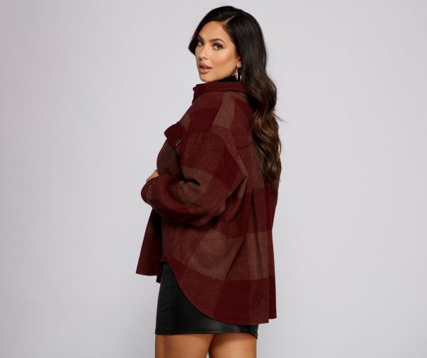 Cozy Vibes Plaid Flannel Shacket - Image 2