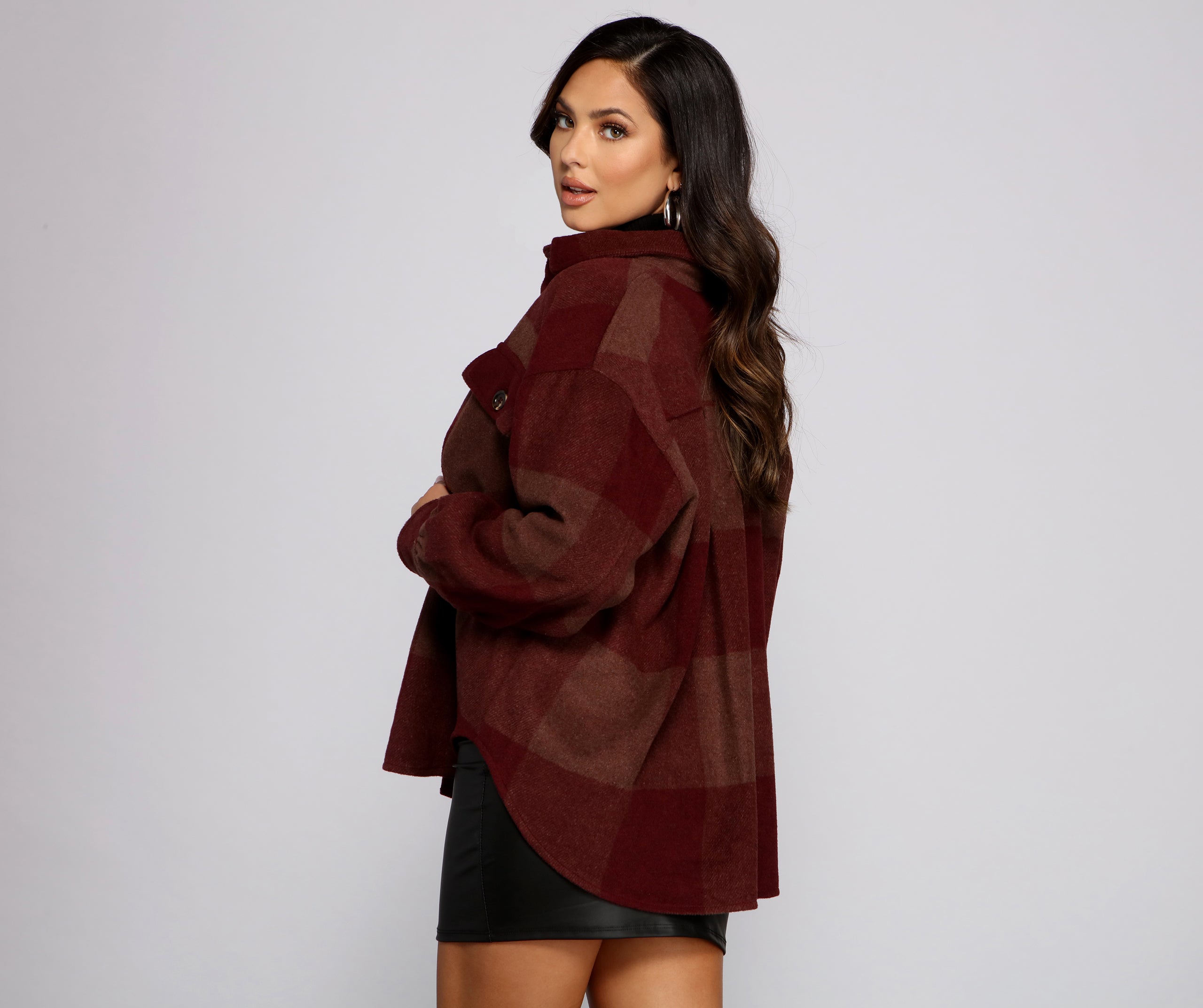 Cozy Vibes Plaid Flannel Shacket - Image 2