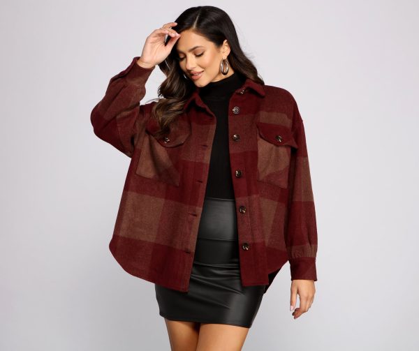Cozy Vibes Plaid Flannel Shacket - Image 4
