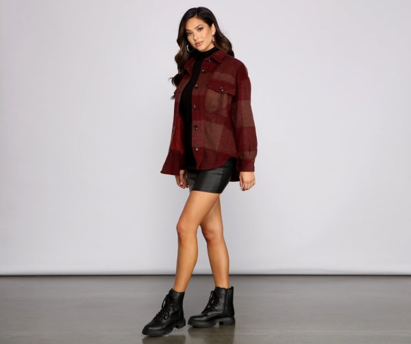 Cozy Vibes Plaid Flannel Shacket - Image 5