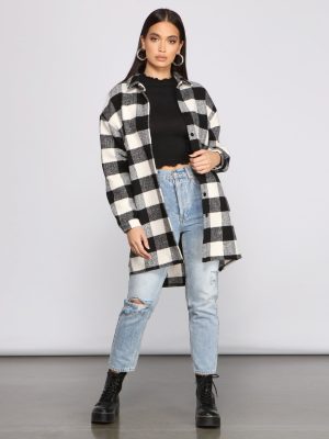 Bet On It Oversized Plaid Shacket