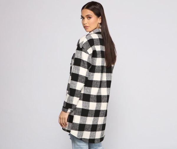 Bet On It Oversized Plaid Shacket - Image 2