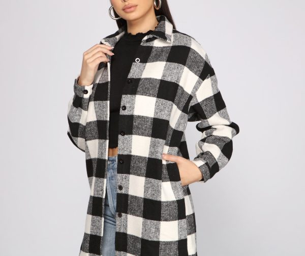 Bet On It Oversized Plaid Shacket - Image 3