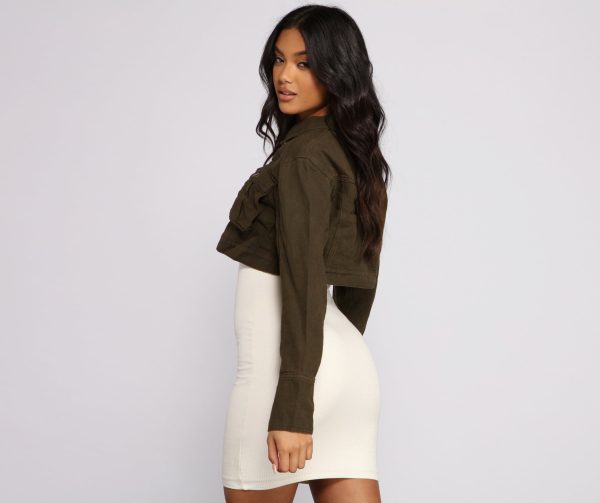 Level Up Cropped Button Down Jacket - Image 2