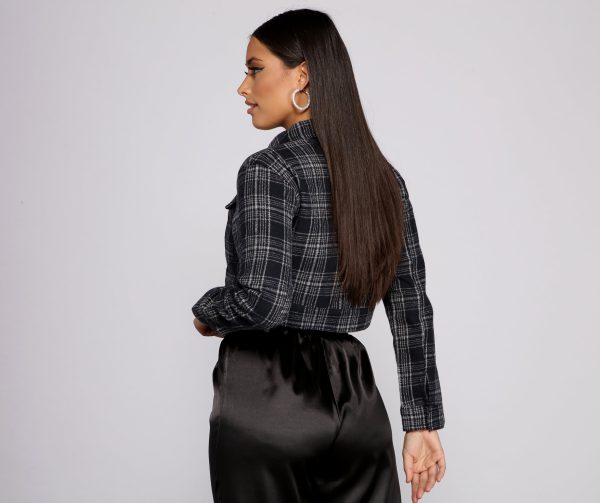 All About The Plaid Cropped Jacket - Image 2