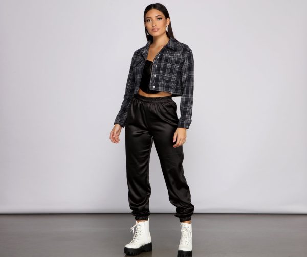 All About The Plaid Cropped Jacket - Image 4