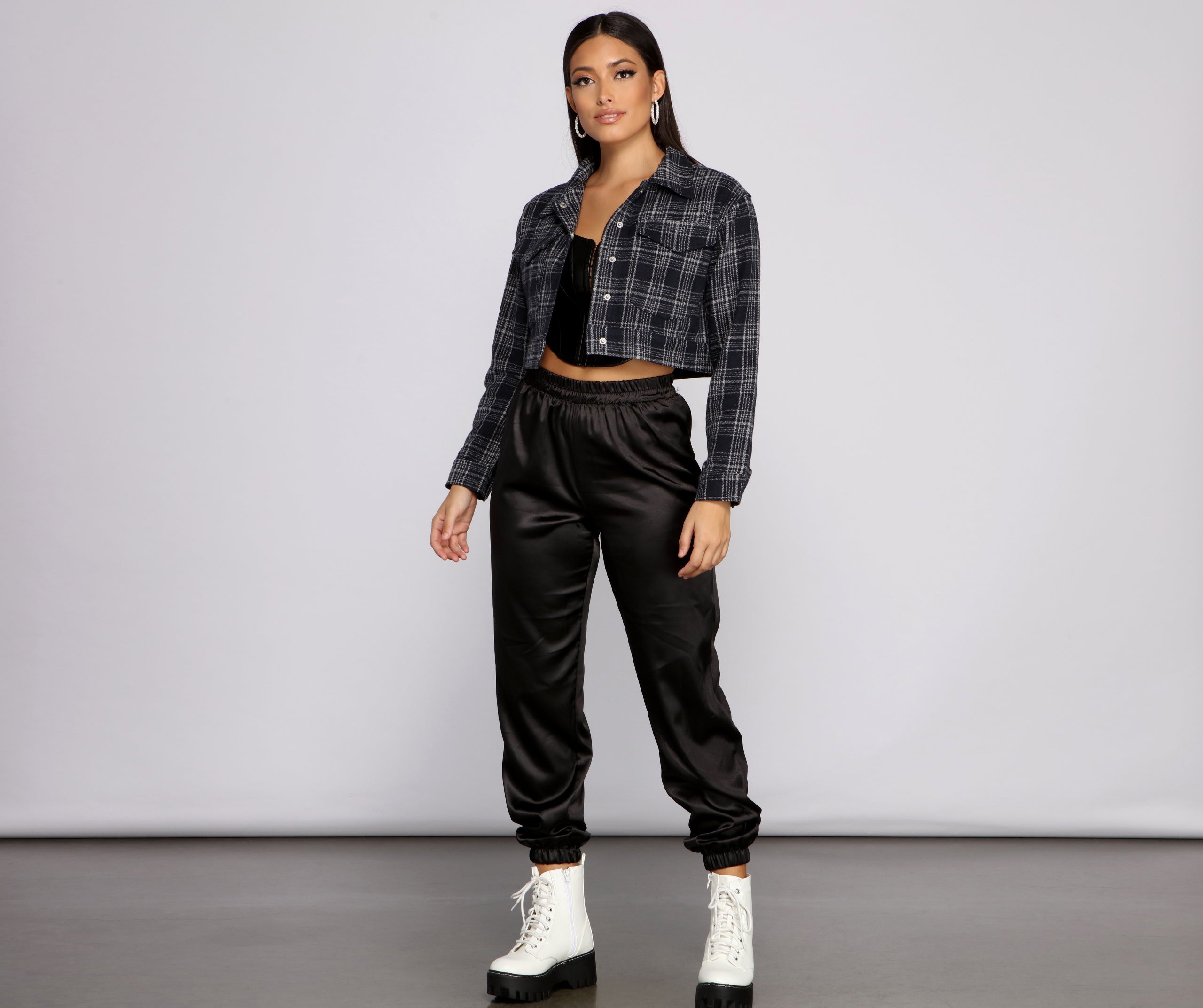 All About The Plaid Cropped Jacket - Image 4