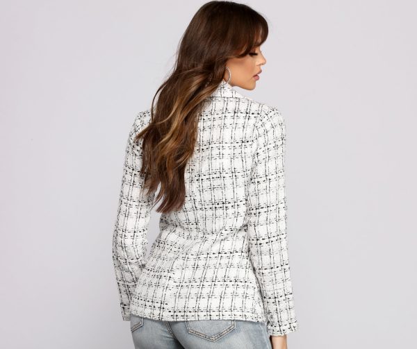 Pretty And Posh Tweed Blazer - Image 2