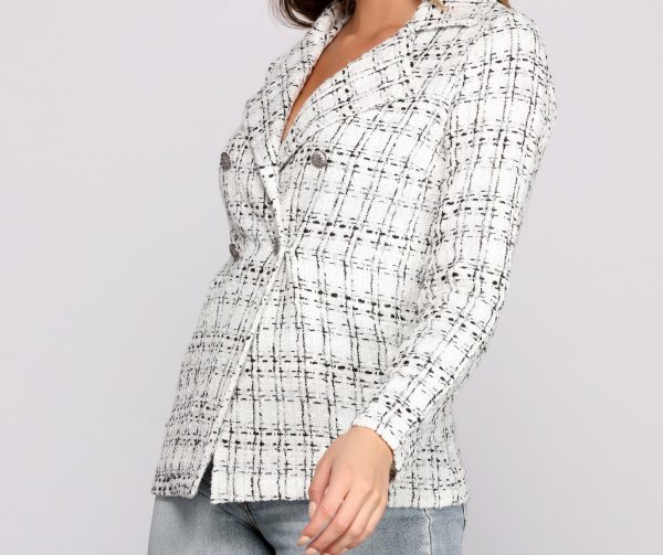 Pretty And Posh Tweed Blazer - Image 3