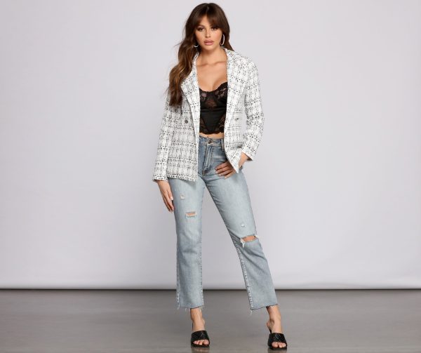 Pretty And Posh Tweed Blazer - Image 4