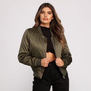 How I Roll Satin Bomber Jacket