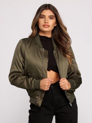 How I Roll Satin Bomber Jacket