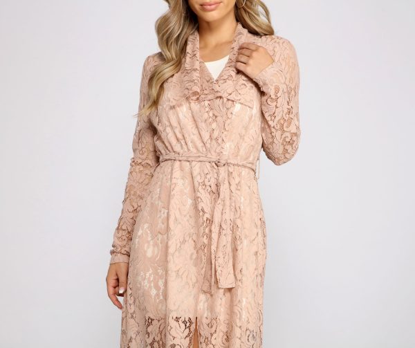 Graced With Lace Belted Trench - Image 4