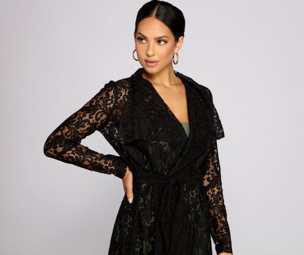 Graced With Lace Belted Trench - Image 7