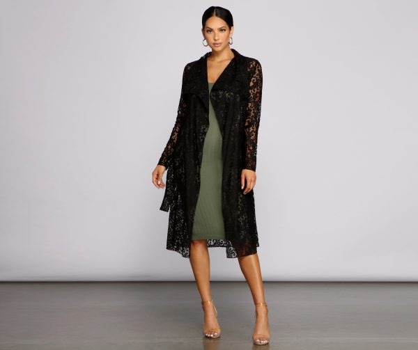 Graced With Lace Belted Trench - Image 10