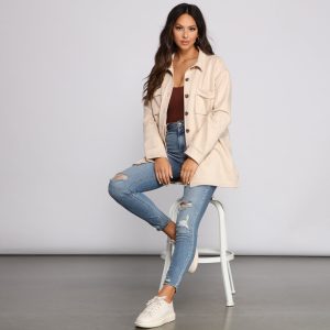 So Smooth Faux Suede Shacket