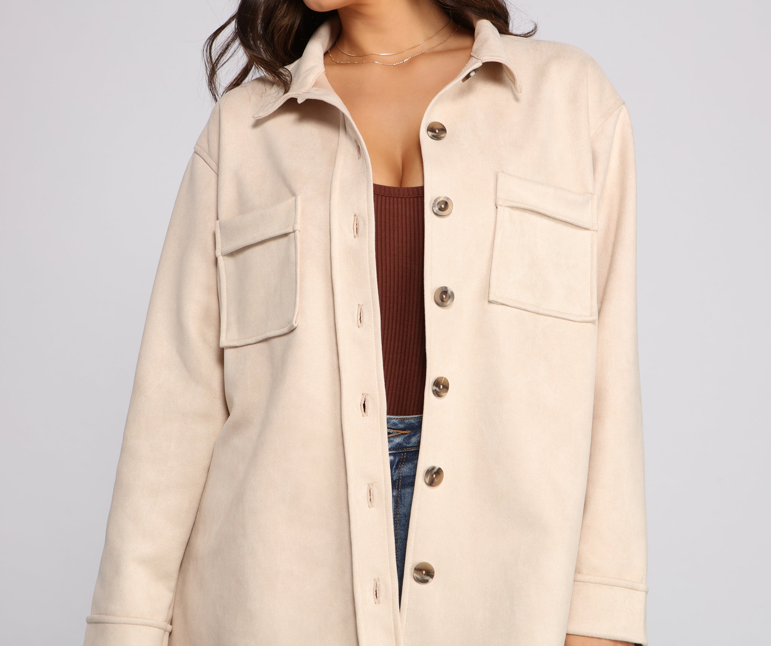 So Smooth Faux Suede Shacket - Image 4