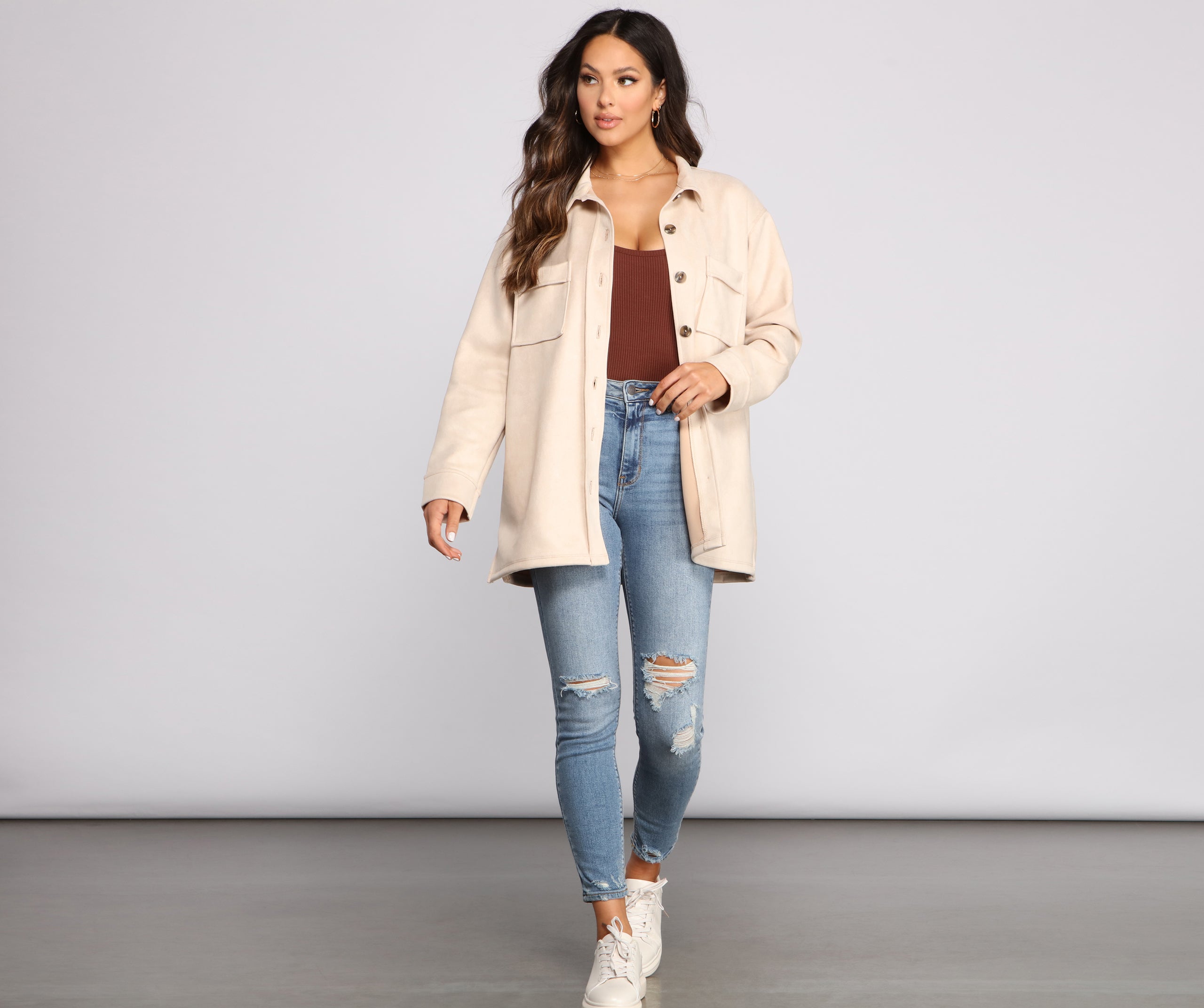 So Smooth Faux Suede Shacket - Image 5