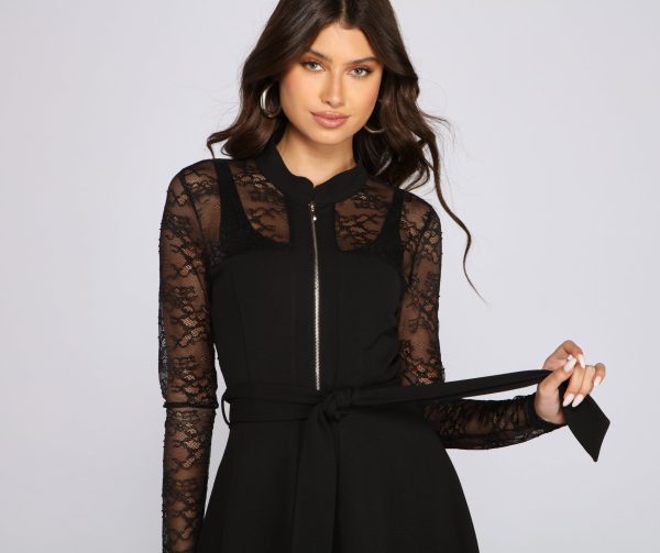 Chic Trendsetter Belted Trench Dress - Image 5