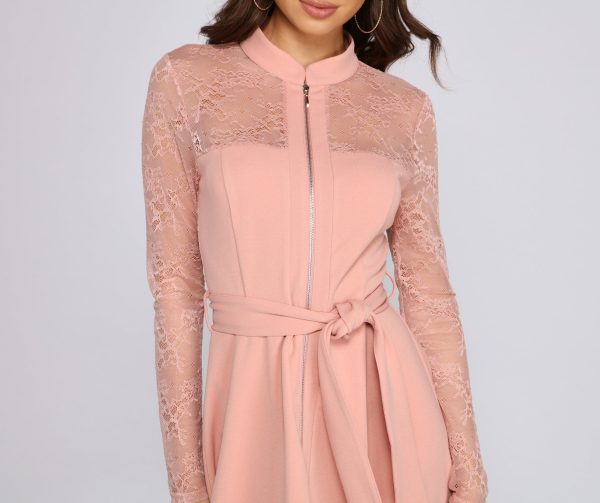 Chic Trendsetter Belted Trench Dress - Image 11