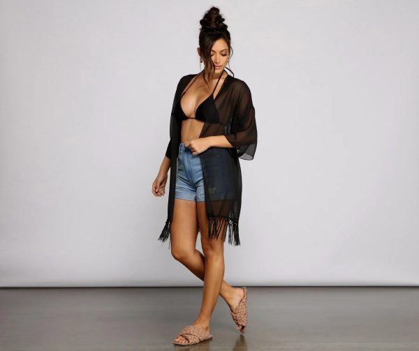 Effortless And Breezy Chiffon Kimono - Image 3