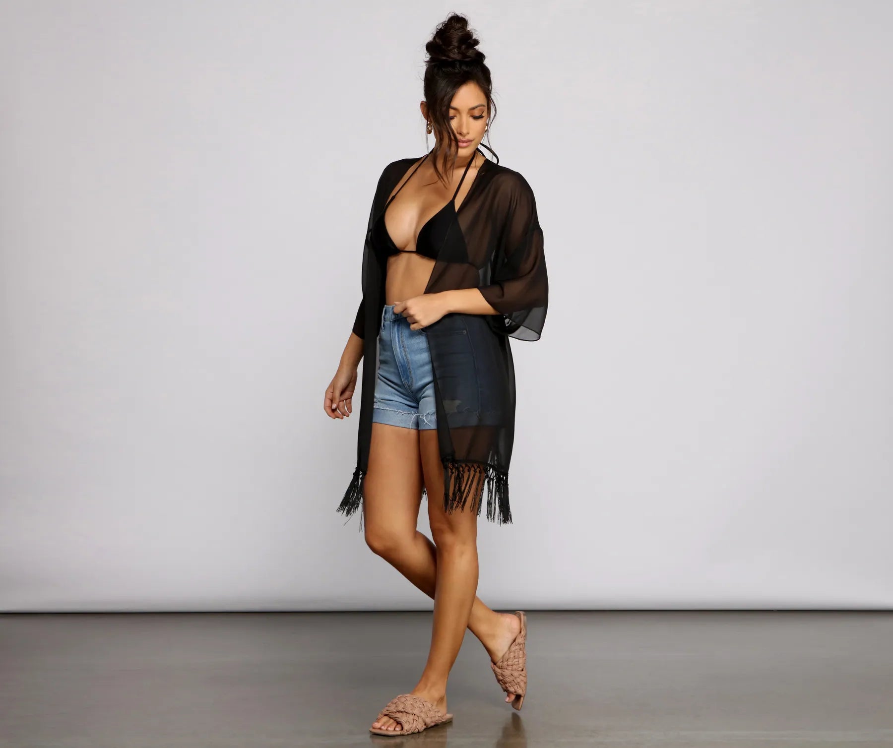 Effortless And Breezy Chiffon Kimono - Image 3