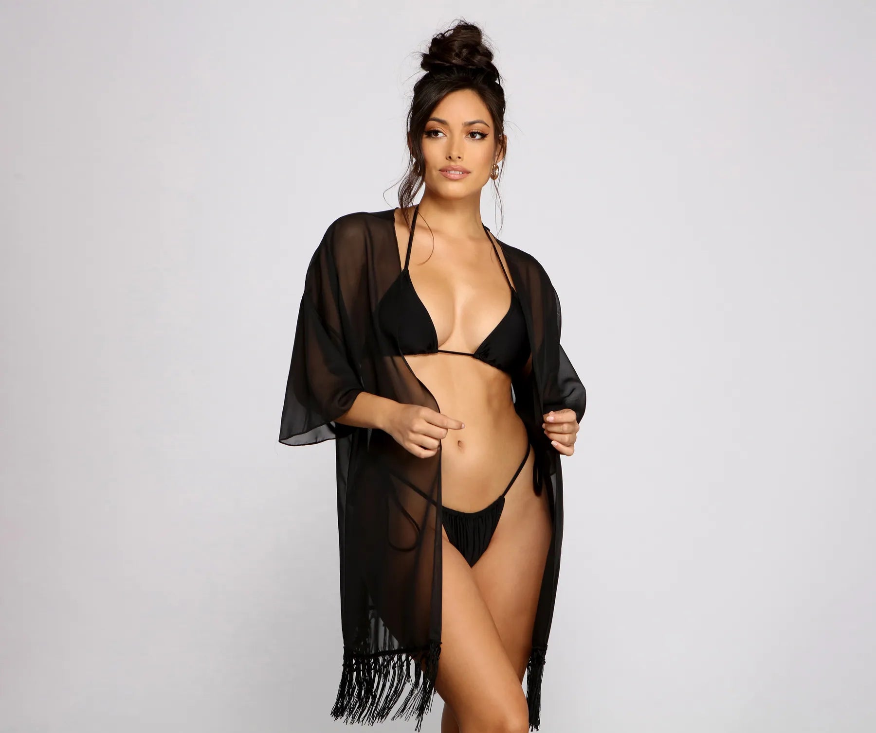 Effortless And Breezy Chiffon Kimono - Image 5