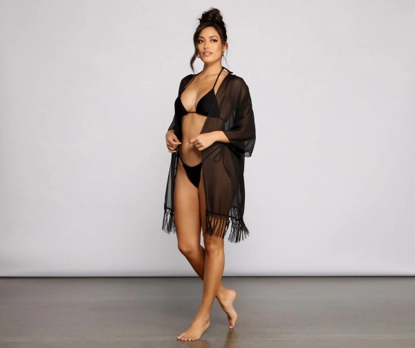 Effortless And Breezy Chiffon Kimono - Image 6