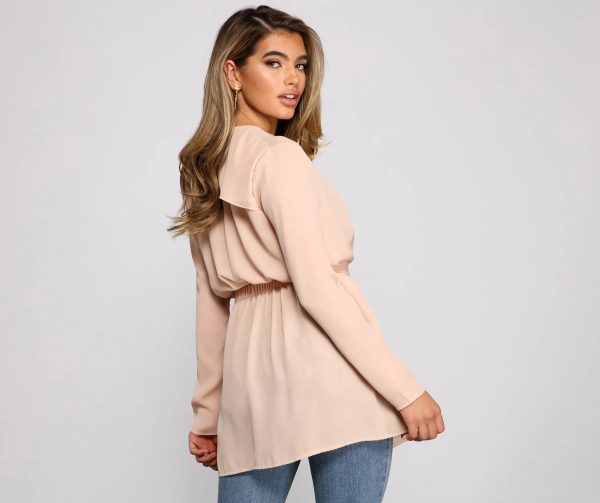 Stunning And Sheer Tie-Front Trench - Image 2