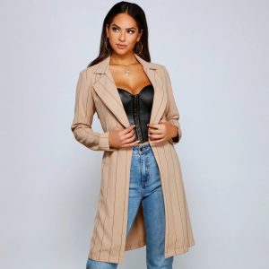 Striped For Style Trench