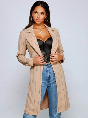 Striped For Style Trench