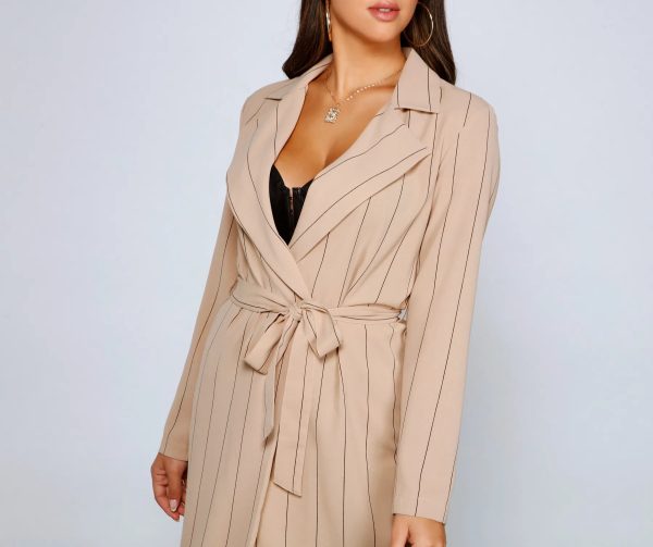 Striped For Style Trench - Image 3