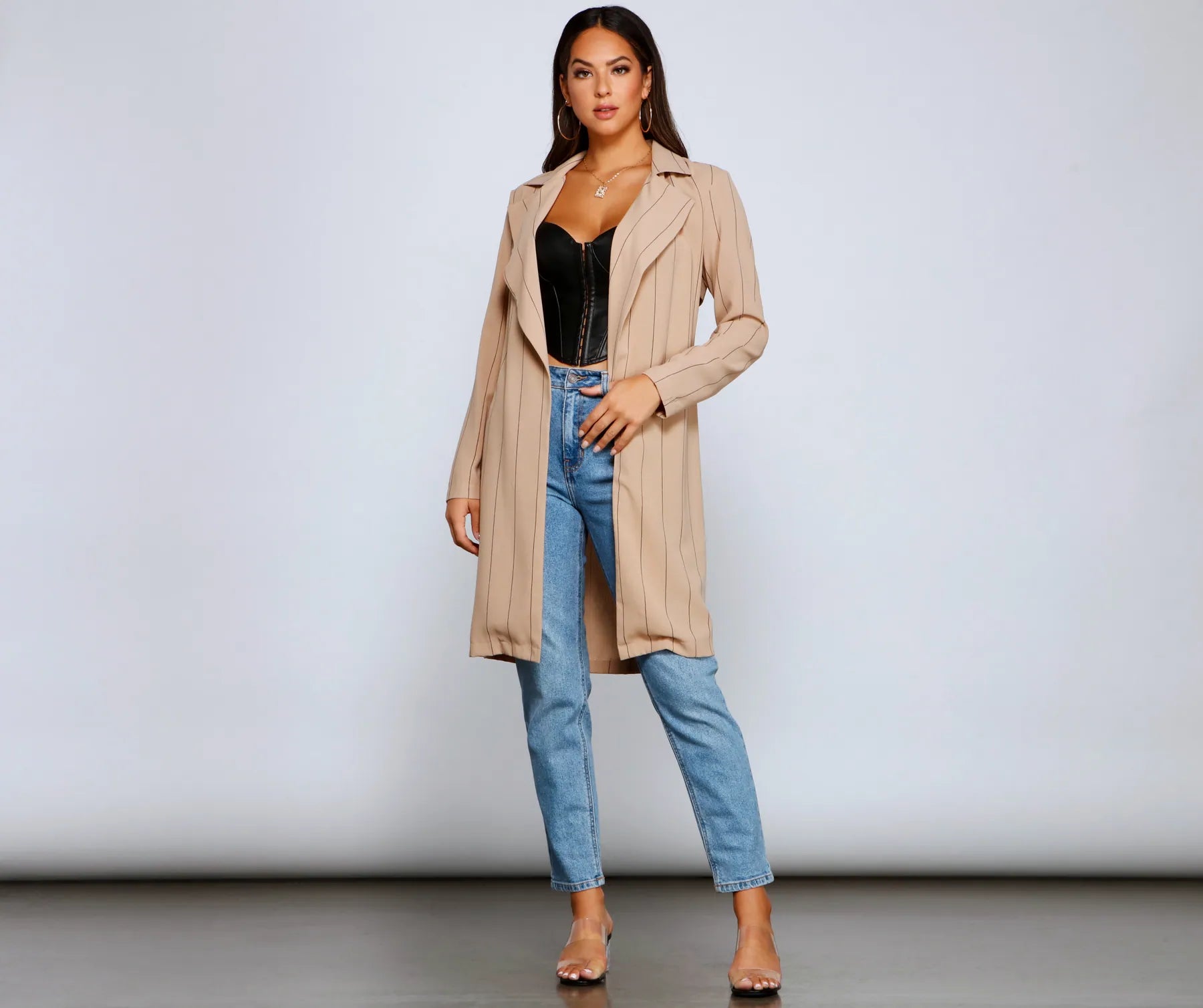 Striped For Style Trench - Image 5