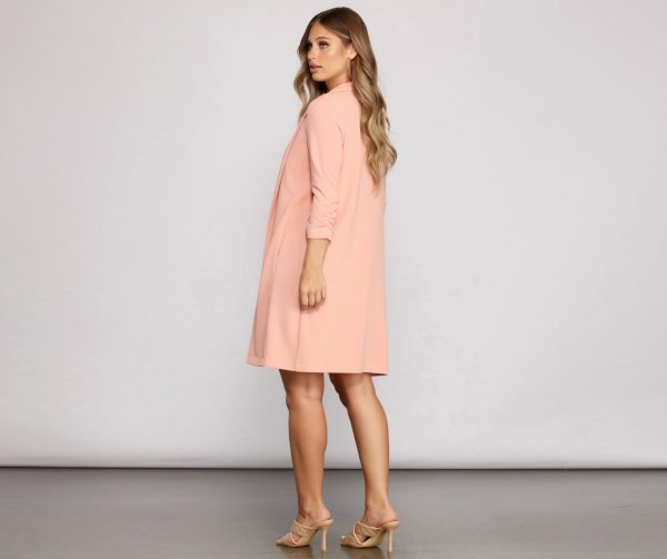 Stylish Sophistication Crepe Trench Coat - Image 7