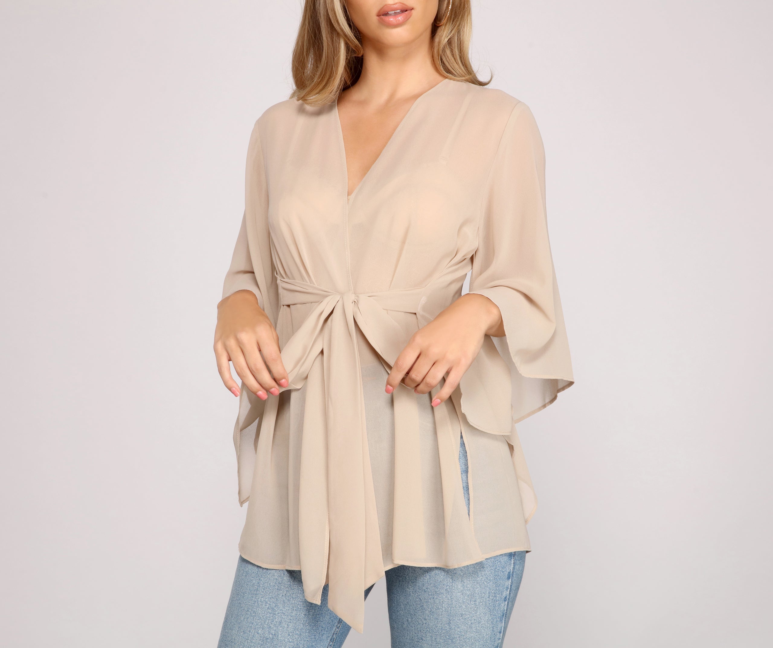 Chic Airy Chiffon Kimono - Image 9