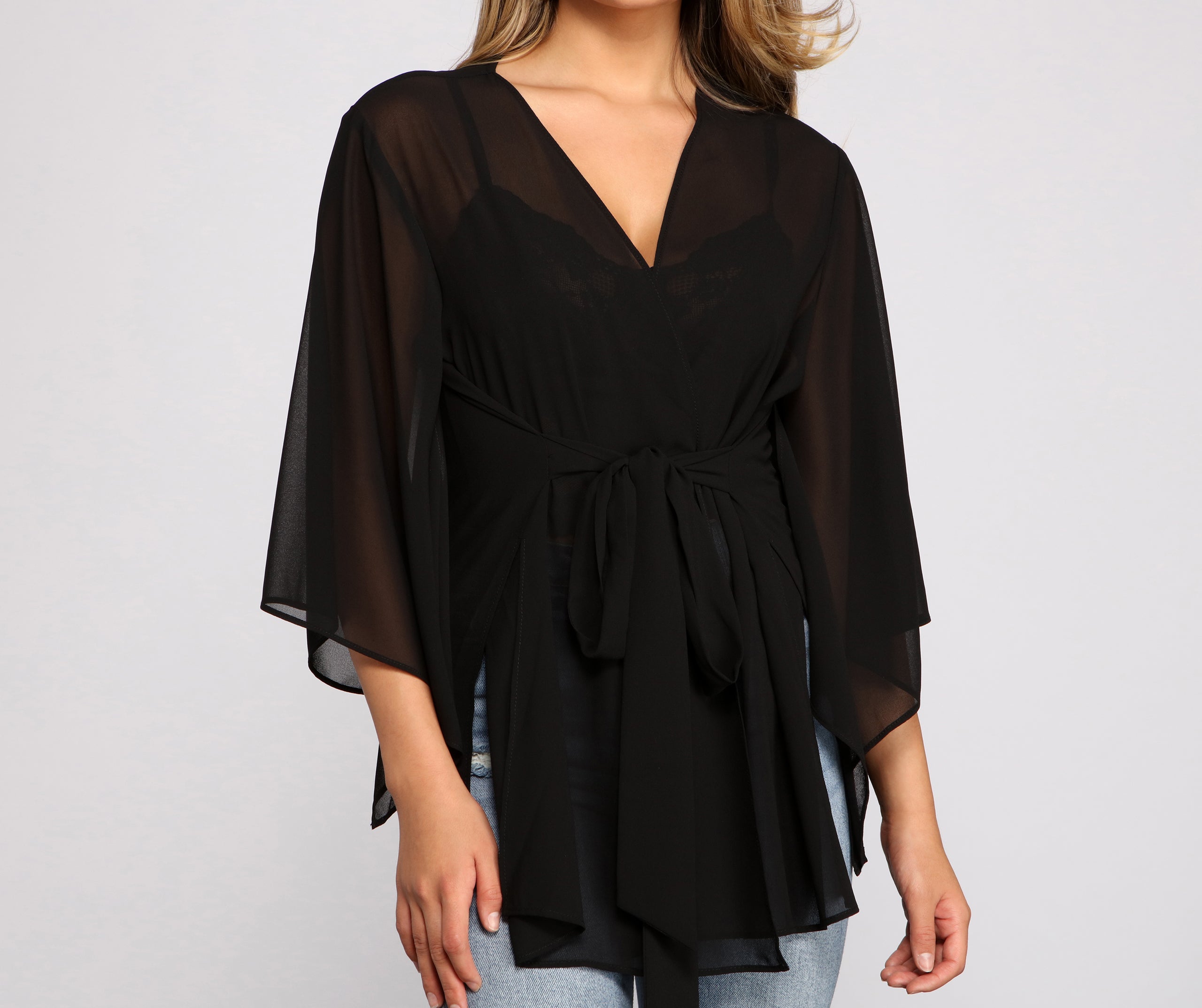 Chic Airy Chiffon Kimono - Image 4