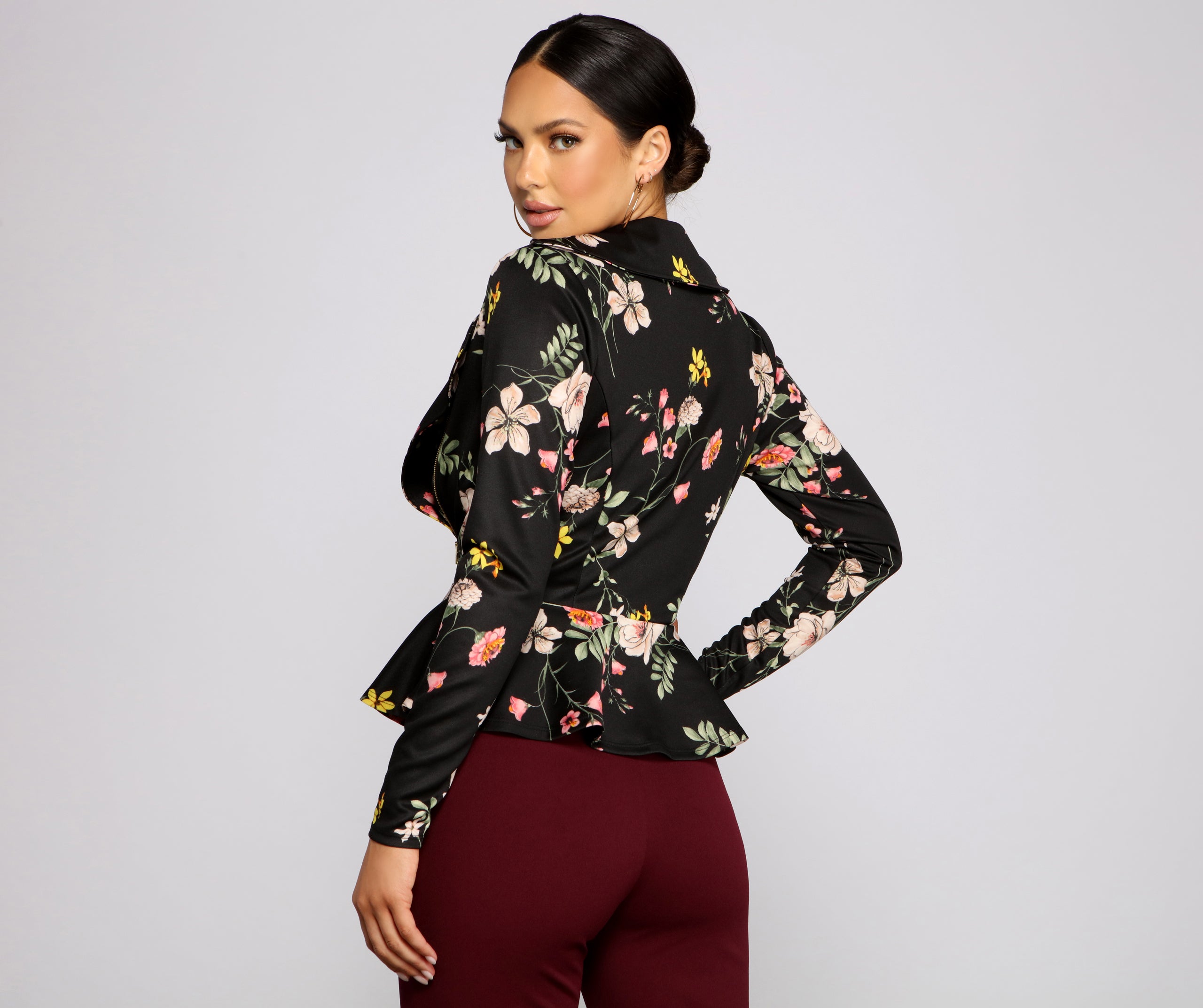 Pep Of Floral Moto Jacket - Image 2