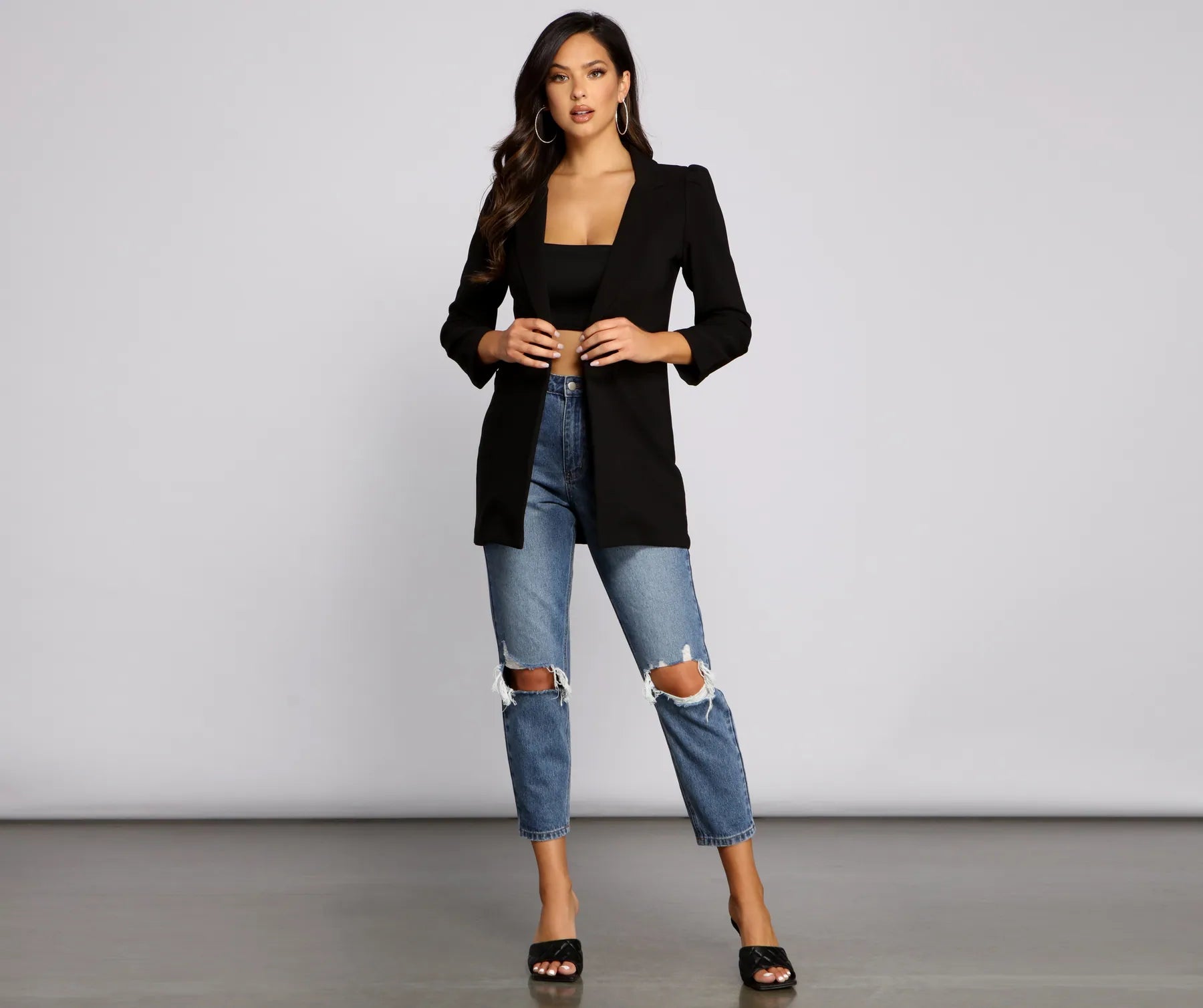 Poised And Professional Longline Blazer - Image 4