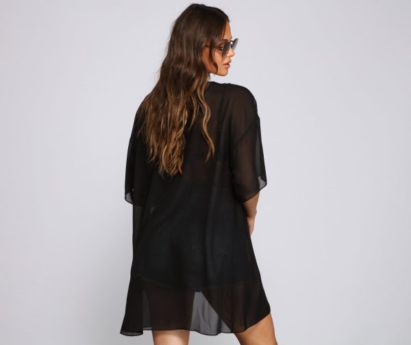 Sheer Essentials Basic Chiffon Kimono - Image 2