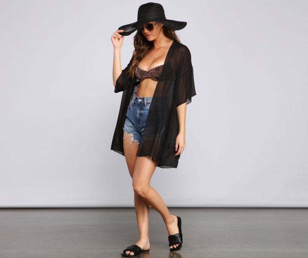 Sheer Essentials Basic Chiffon Kimono - Image 3