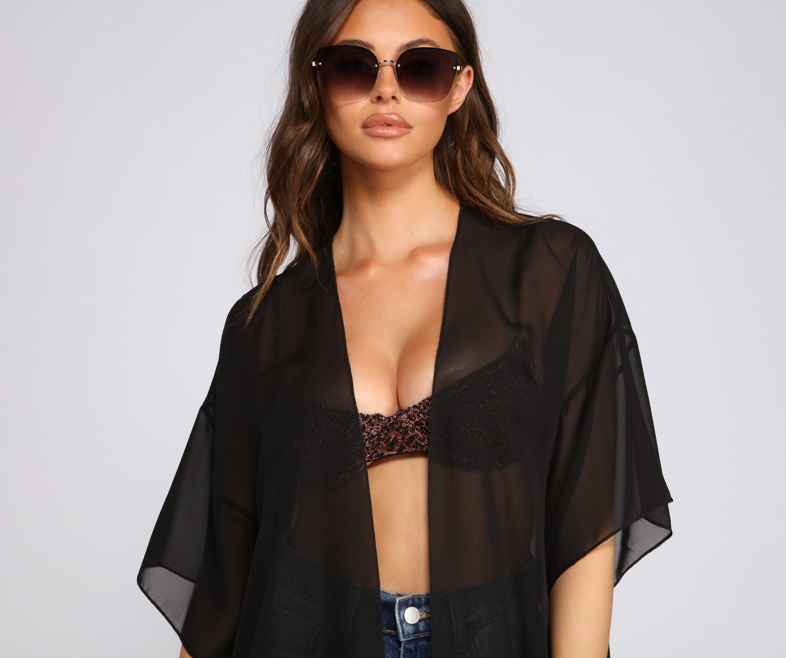 Sheer Essentials Basic Chiffon Kimono - Image 5
