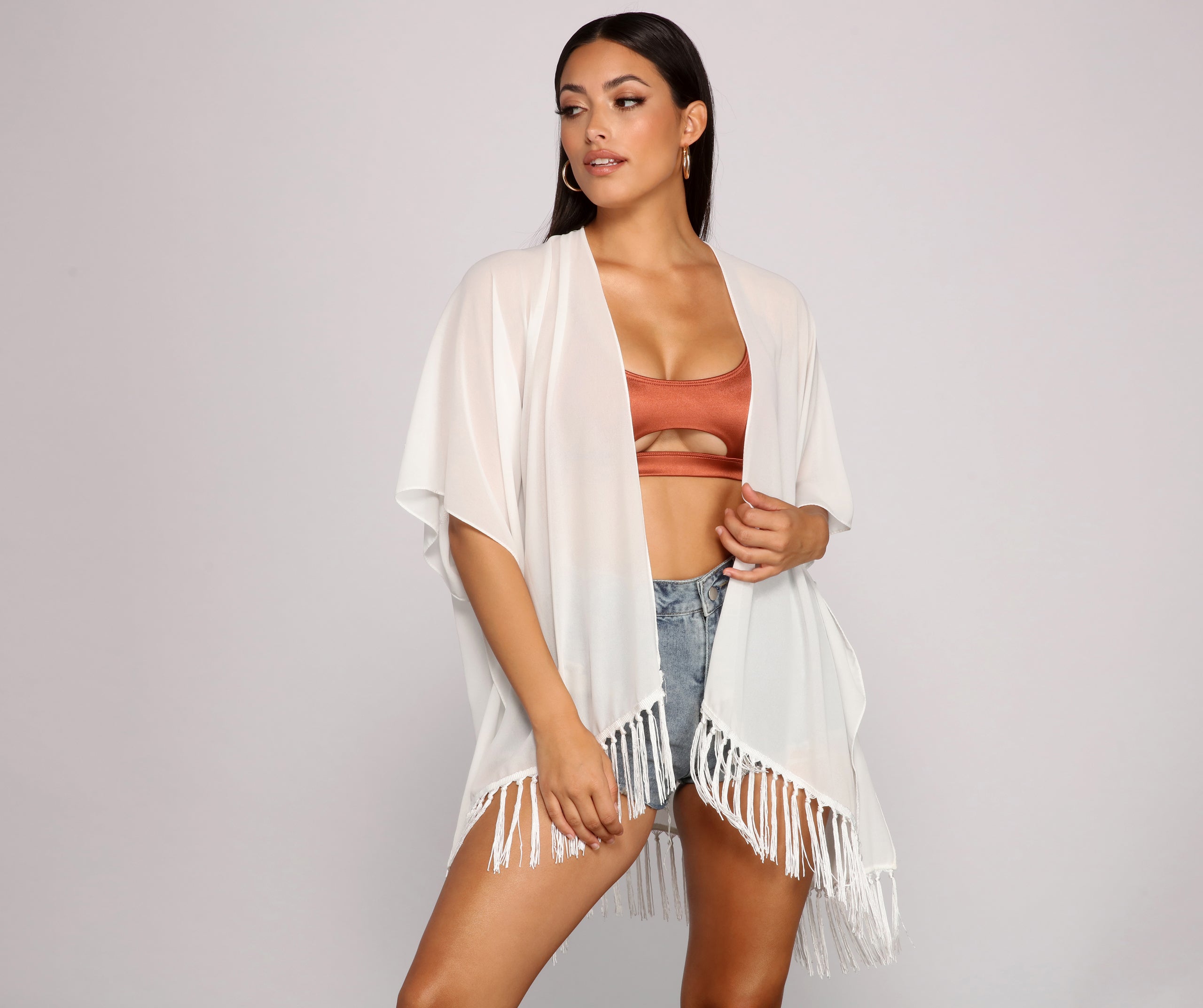 Ready For My Getaway Fringe Kimono - Image 9