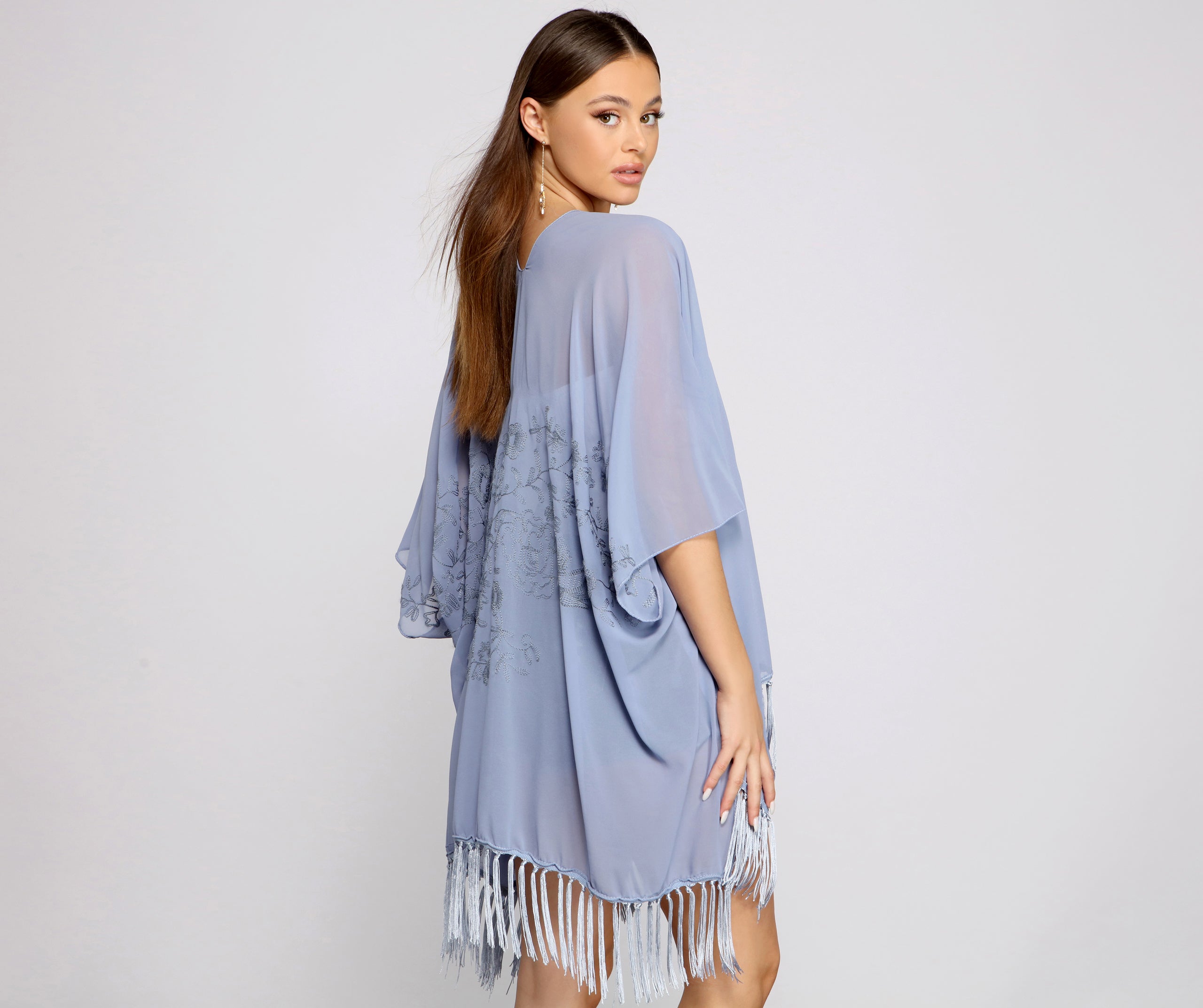 Ready For My Getaway Fringe Kimono - Image 2