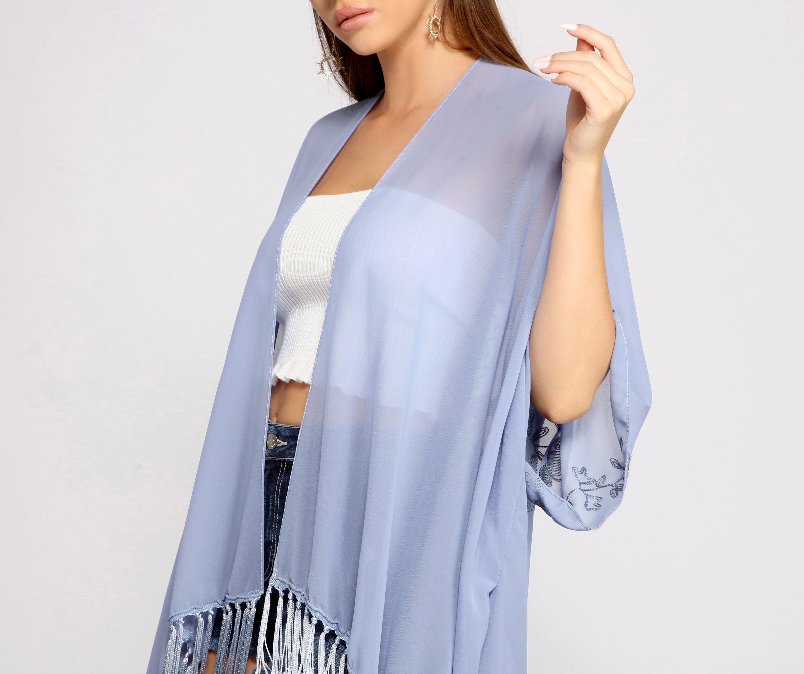Ready For My Getaway Fringe Kimono - Image 3